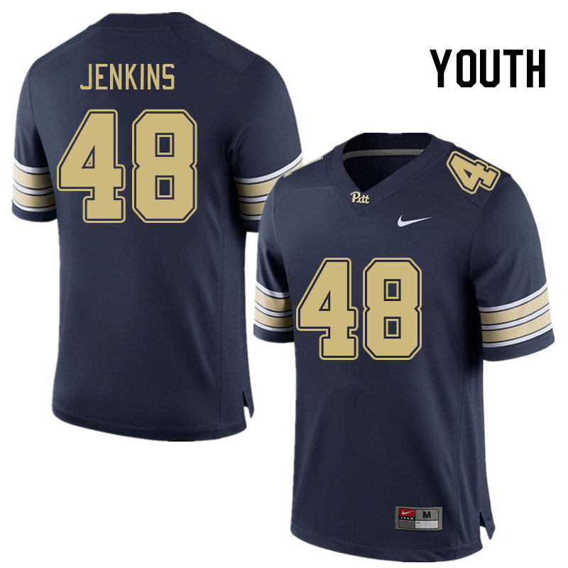 Youth #48 Lorenzo Jenkins Pitt Panthers College Football Jerseys Stitched Sale-Navy